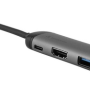 Verbatim USB-C Docking Station με HDMI 4K PD Ethernet Ασημί