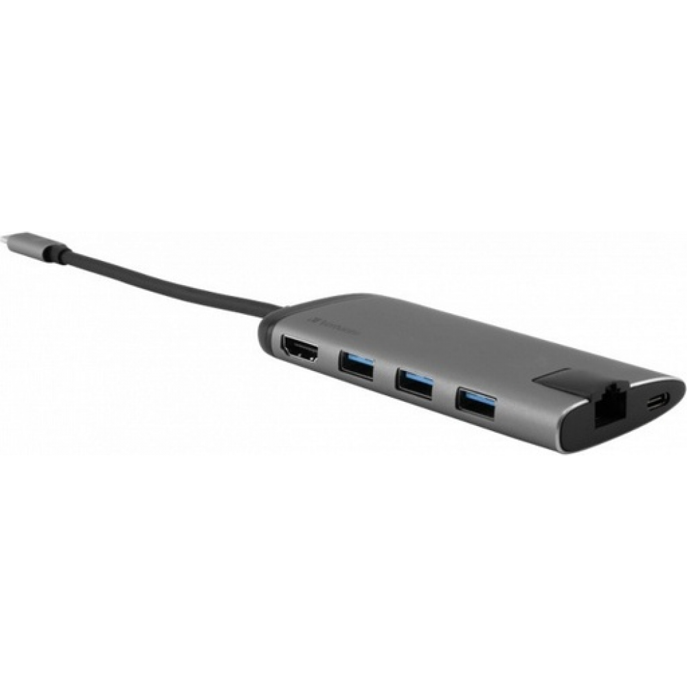 Verbatim USB-C Docking Station με HDMI 4K PD Ethernet Γκρ