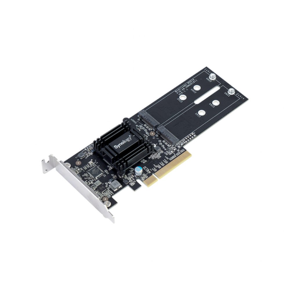 Synology M2D18 - (PCIe 2.0, M.2 NVMe/SATA SSD adapter)