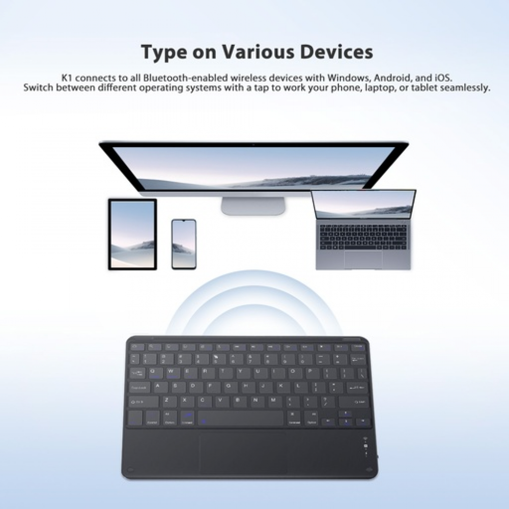 Blackview K1 Ultra-slim BV Universal Wireless Keyboard for Tab11 Tab 12 Tab 10 Pro Tab 11 Tab 7