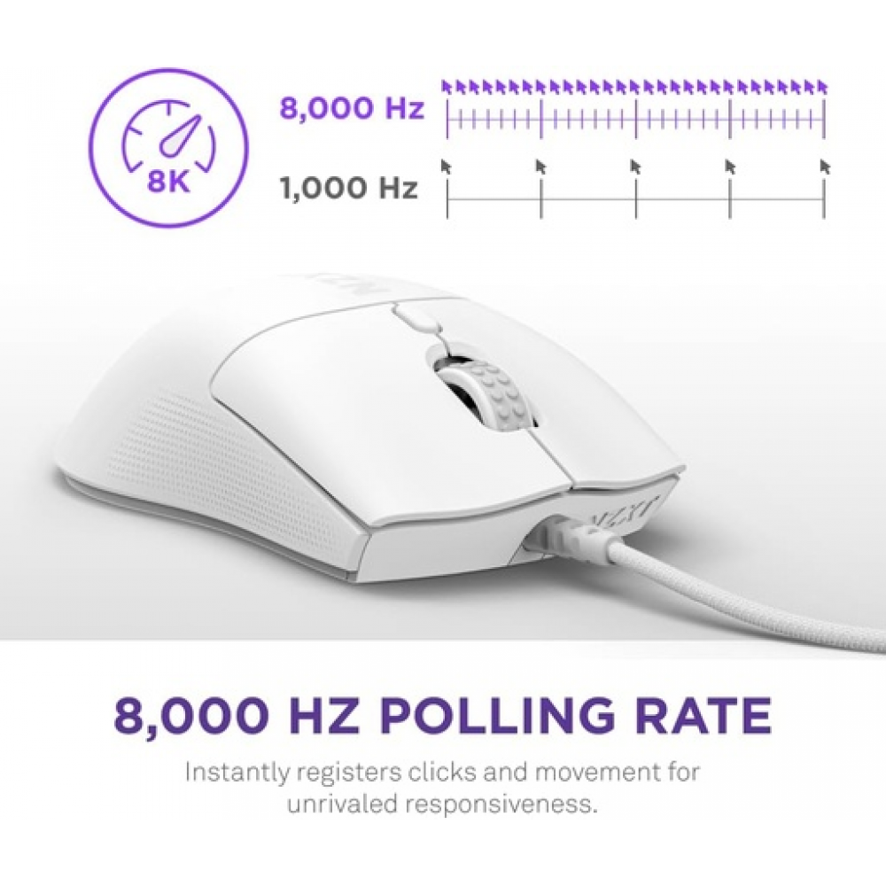 NZXT Lift 2 Symm Wired Gaming Mouse, White