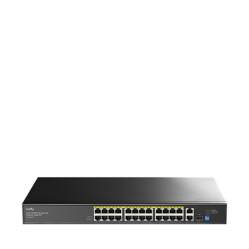 Cudy FS1026PS1 – Unmanaged PoE+ Switch με 24x PoE και 2 uplink