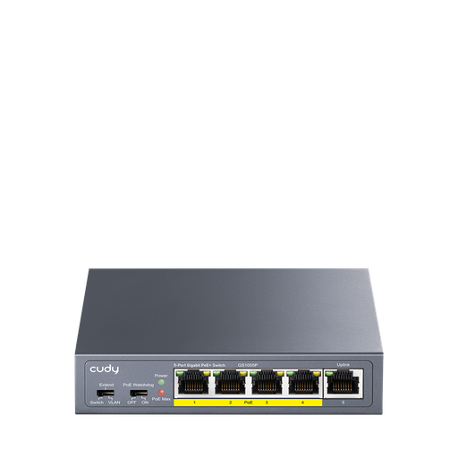 Cudy GS105P – Unmanaged PoE+ Gigabit Switch με 4 PoE θύρες και 1 uplink