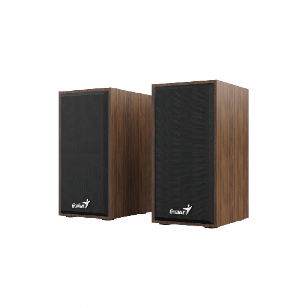 GENIUS SPEAKERS 1WAY, 2.0CH, 06W, 2", WOODEN, BROWN, USB, V/