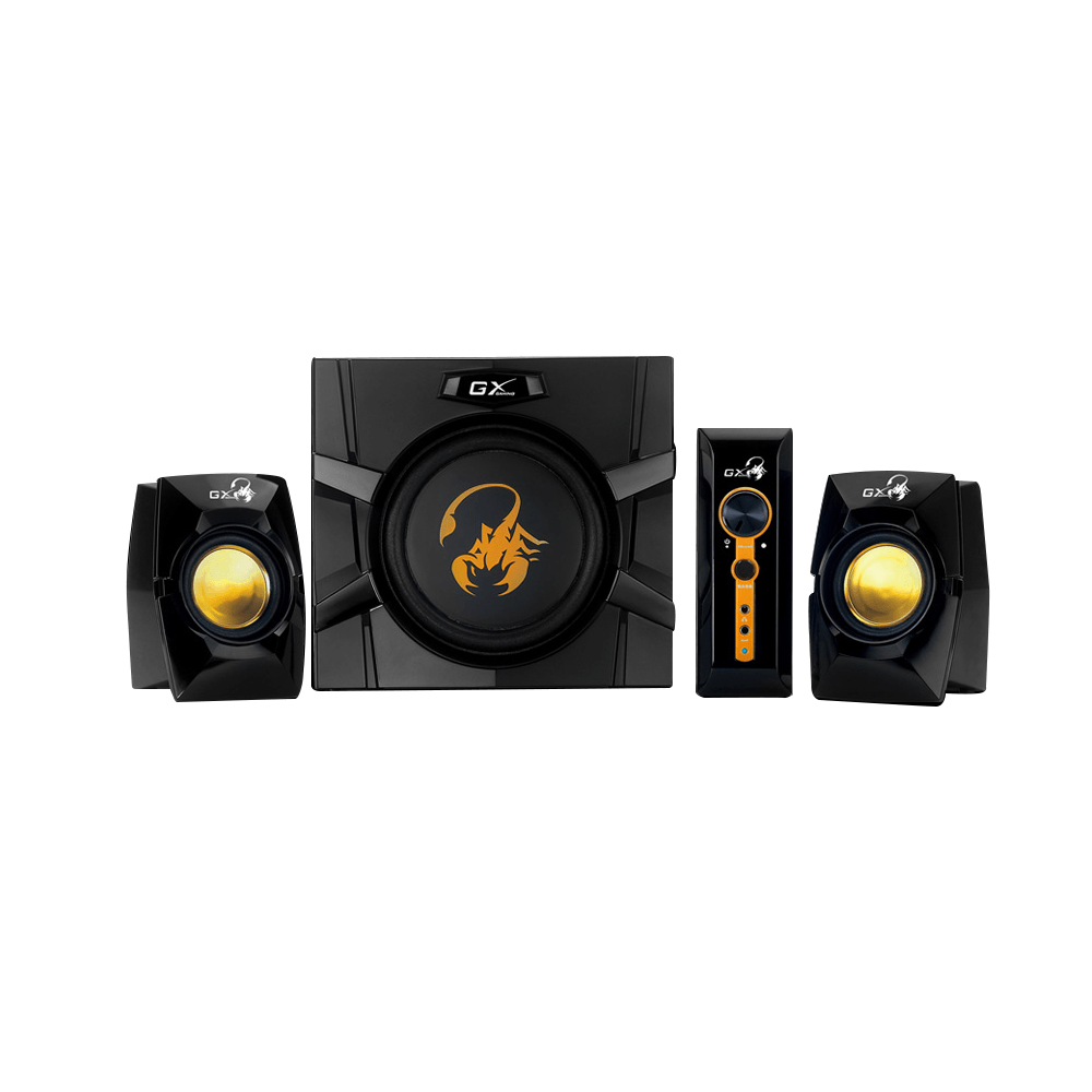 GENIUS SPEAKERS 1WAY, 2.1CH, 70W, WOODEN SUB, BLACK, V+B/C