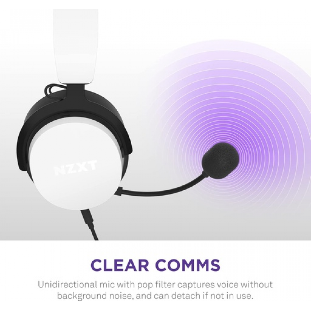 NZXT Relay Wired PC Gaming Headset White