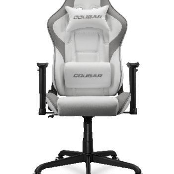 Cougar Armor Elite Gaming Καρέκλα με 2D Μπράτσα και PVC Leather Λευκή