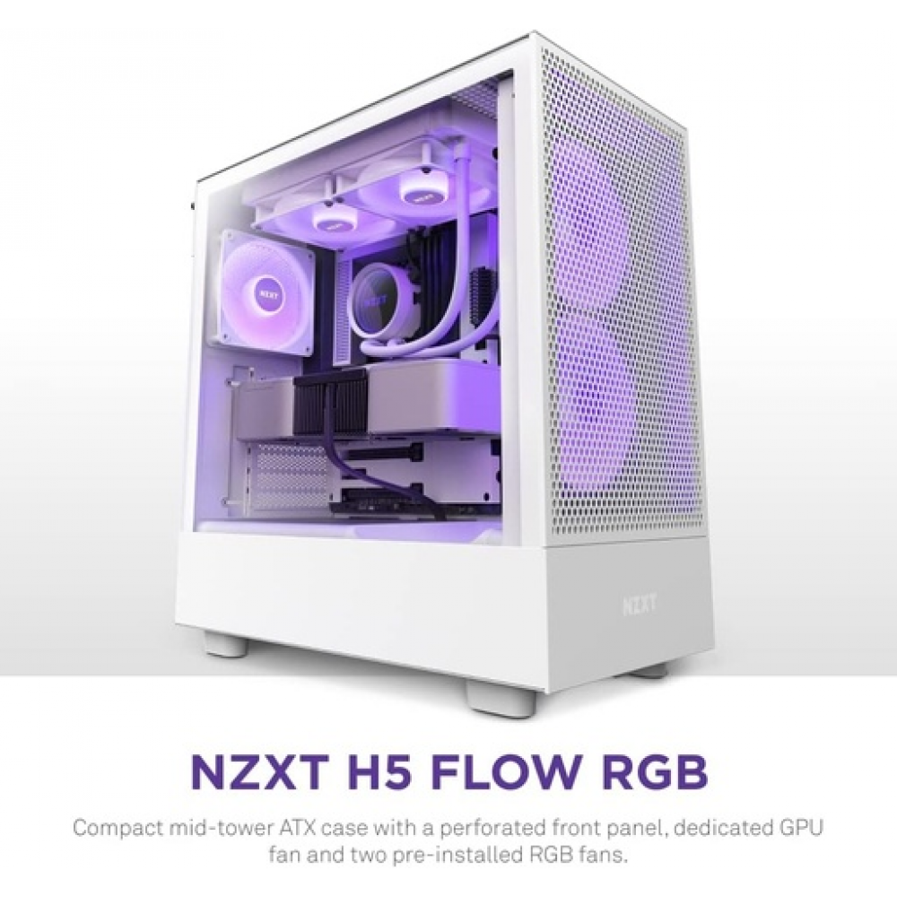 H5 (2023) Flow RGB Edition ATX Mid Tower Chassis White Color