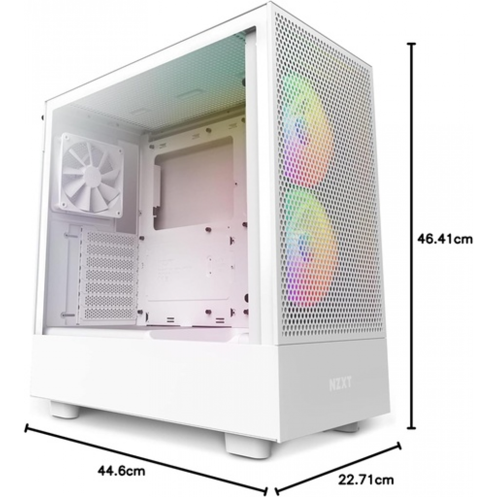 H5 (2023) Flow RGB Edition ATX Mid Tower Chassis White Color