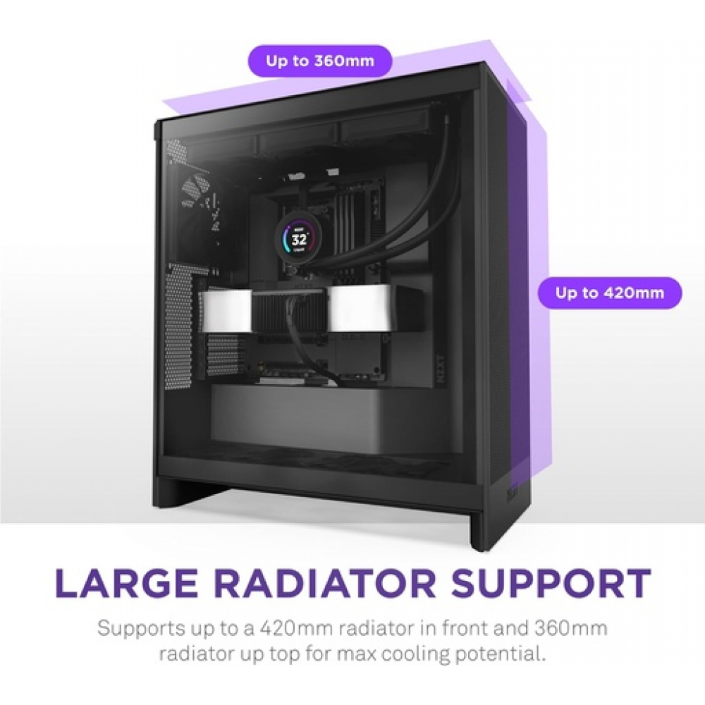 NZXT H7 Flow (2024) Mid-Tower Case - All Black