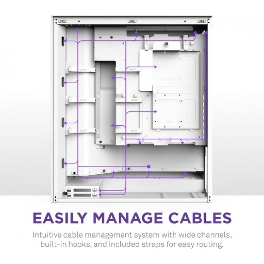 NZXT H7 Flow (2024) Mid-Tower Case - All White