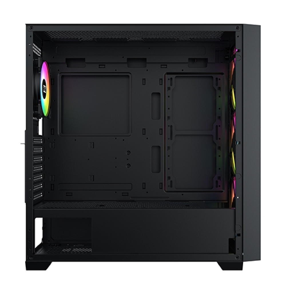 Xigmatek Anubis Pro 4FX , 4x προ-εγκατεστημένα RGB FANS , Full Tempered glass, Μαύρο