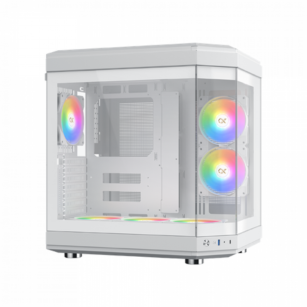 Xigmatek Cubi Arctic , 6x προ-εγκατεστημένα RGB FANS , Full Tempered glass