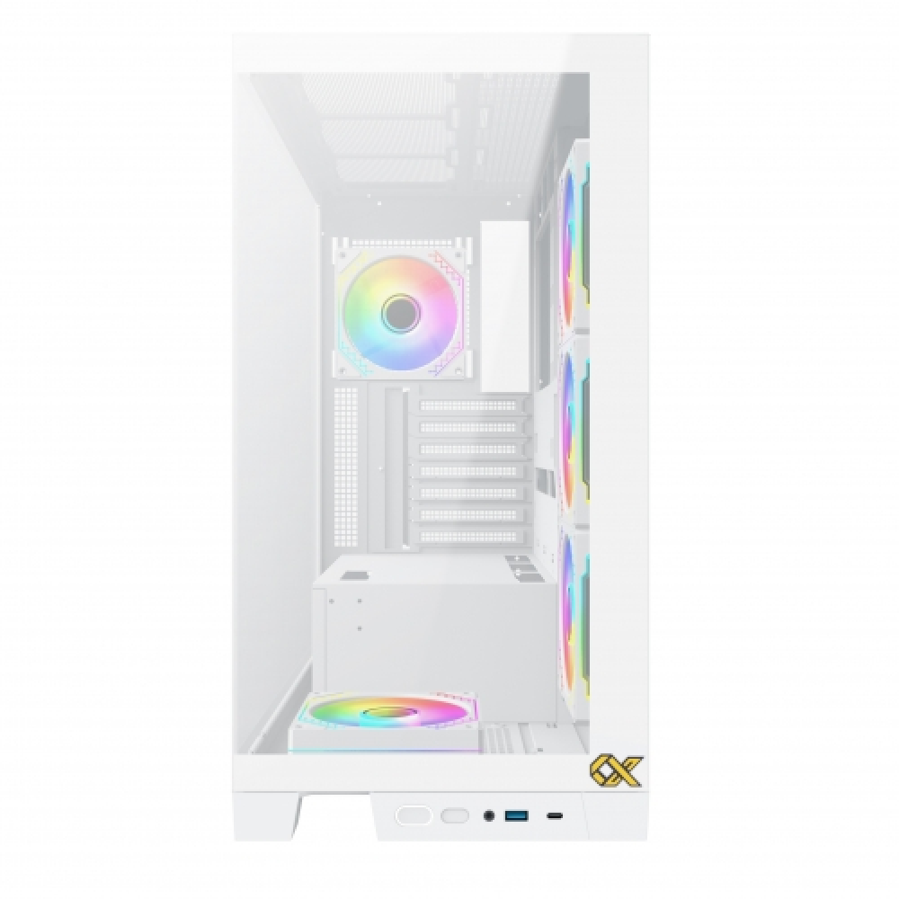 Xigmatek Endorphin Ultra Arctic , 5x προ-εγκατεστημένα RGB FANS , Full Tempered glass, Λευκό