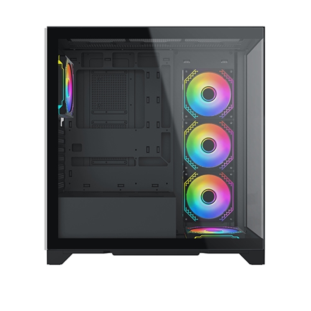 Xigmatek Endorphin Ultra , 5x προ-εγκατεστημένα RGB FANS , Full Tempered glass, Μαύρο