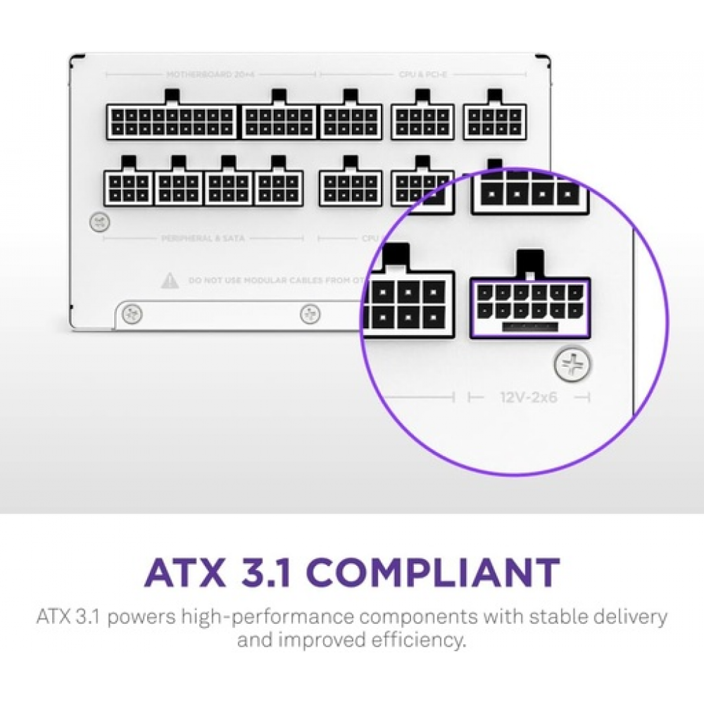 NZXT C1200 Gold ATX 3.1 - Fully modular and quiet PC gaming power supply