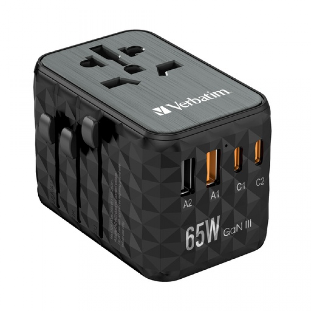 GAN III UNIVERSAL TRAVEL ADAPTER UTA-05 WITH 2 X USB-C PD 65W & QC 4+ / 2 X USB-A