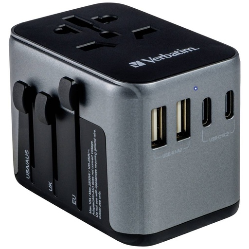 Universal Travel Adapter UTA-04 PD61W / QC / 3xUSB / 2xType-C Universal Travel Adapter UTA-04 PD61W / QC / 3xUSB / 2xType-C