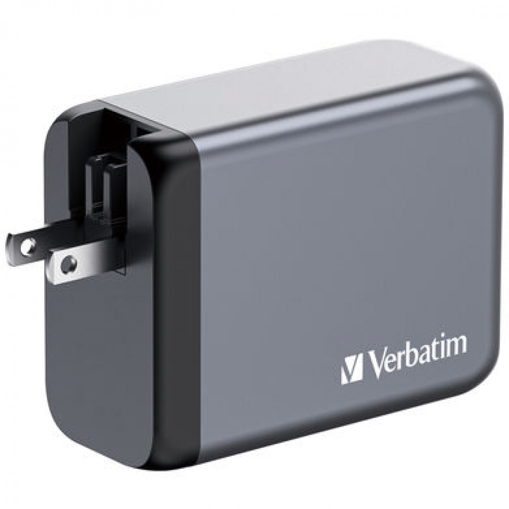 Verbatim GaN USB-A και 3 Θύρες USB-C 200W Power Delivery / Quick Charge 3.0 Gray 