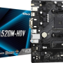 ASRock A520M-HVS Motherboard Micro ATX με AMD AM4 Socket