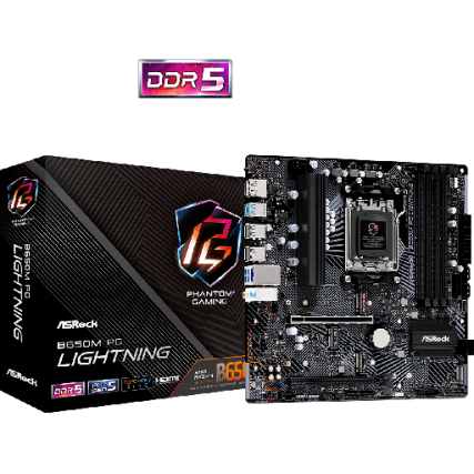 ASRock B650M PG Lightning Motherboard Micro ATX με AMD AM5 Socket