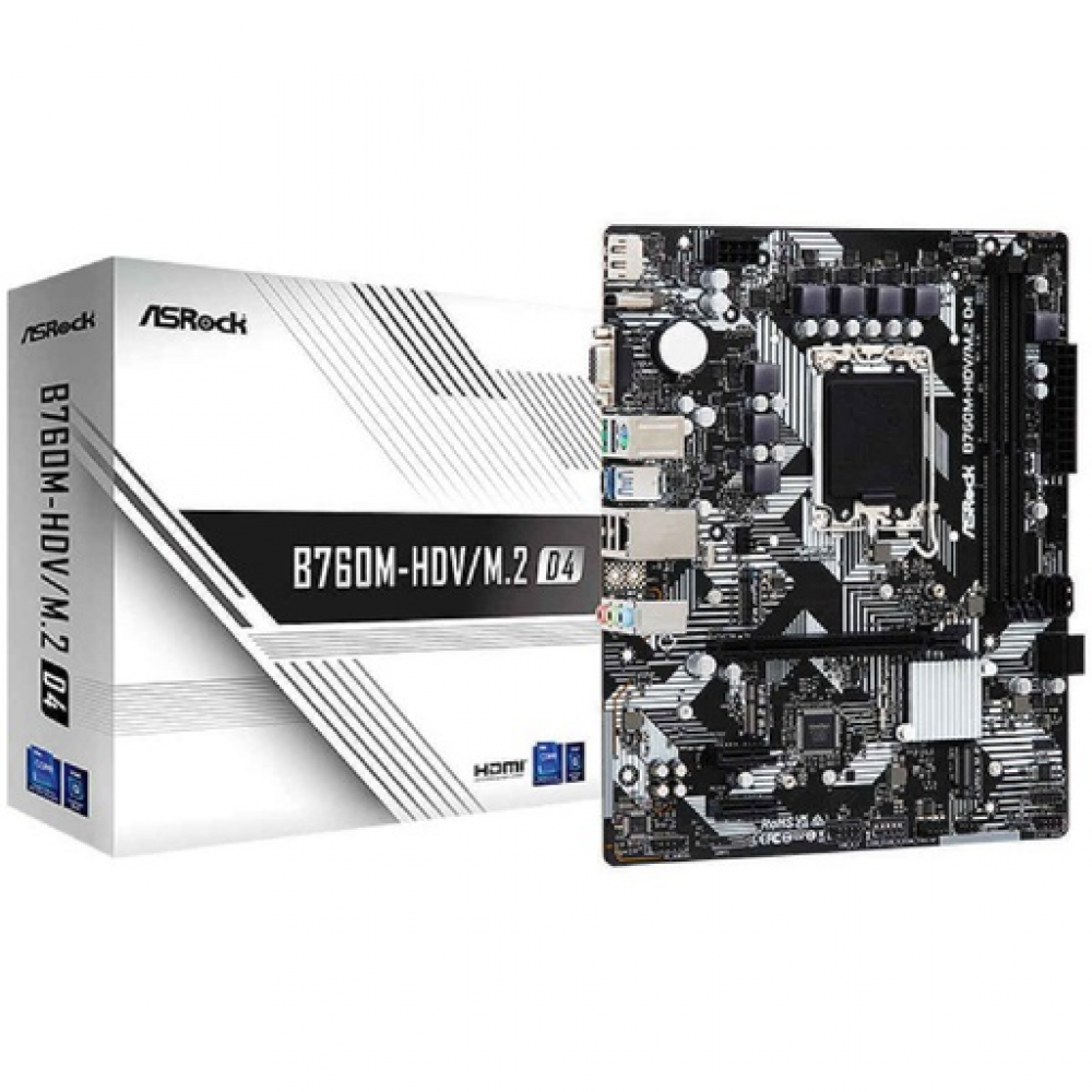 ASRock B760M-HDV/M.2 D4 Motherboard Micro ATX με Intel 1700 Socket