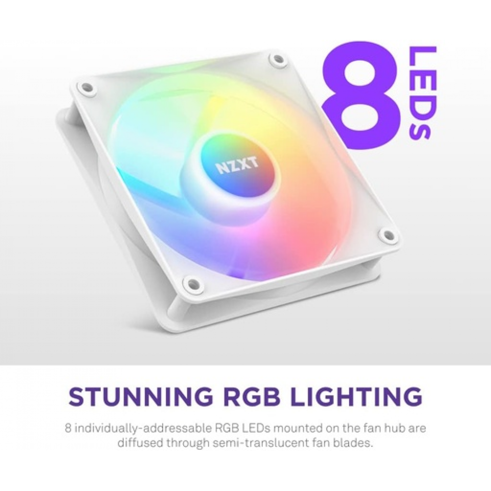 NZXT F120 RGB Core Triple Pack White