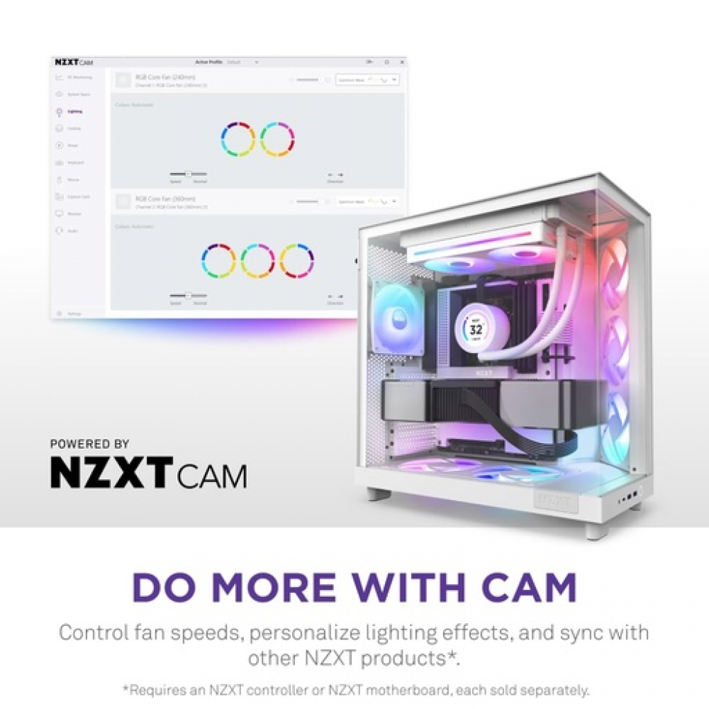 NZXT F240 RGB Core White