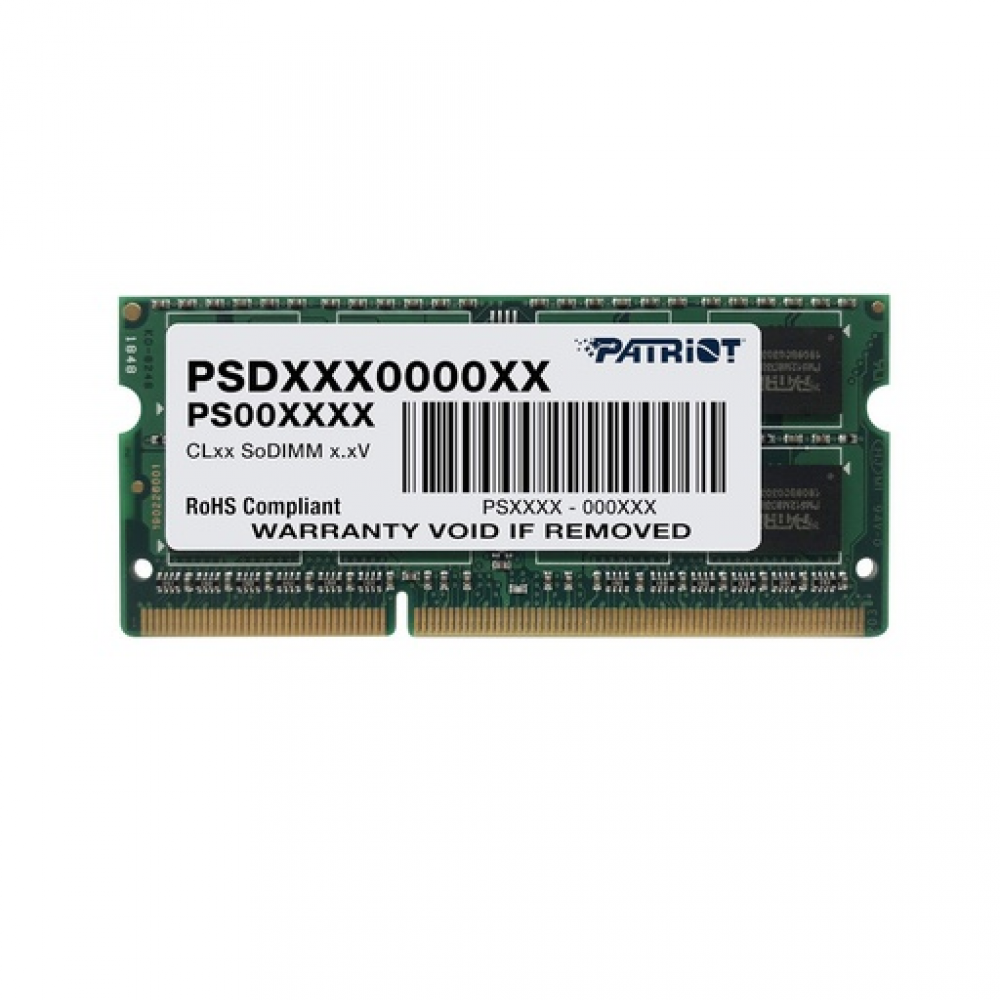 PATRIOT SIGNATURE soDDR3 04GB 1600MHz PC3-1280 LV 2R/2S