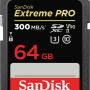 Sandisk Extreme Pro SDXC 64GB Class 10 U3 V90 UHS-II