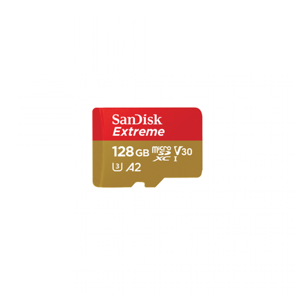 Sandisk Extreme microSDXC 128GB Class 10 U3 V30 A2 UHS-I με αντάπτορα 