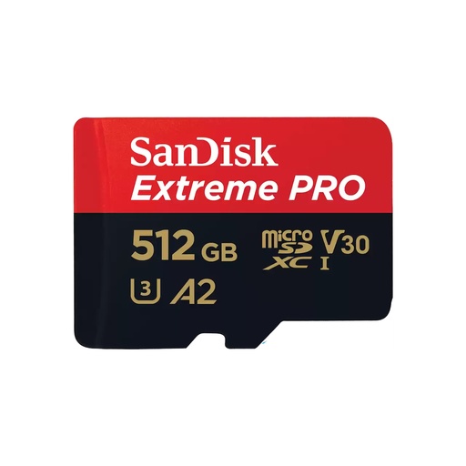 Sandisk Extreme Pro microSDXC 512GB Class 10 U3 V30 A2 UHS-I με αντάπτορα