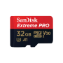 Sandisk Extreme Pro microSDHC 32GB Class 10 U3 V30 A1 UHS-I με αντάπτορα