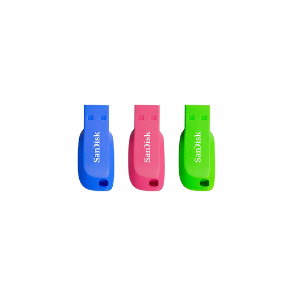 SanDisk Cruzer Blade USB Flash Drive 3-pack - 16GB