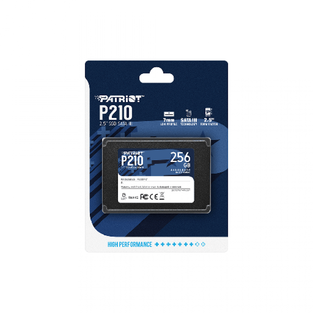 PATRIOT P210, 256GB 2.5"/SATA3 500/400MBs 50K/30K