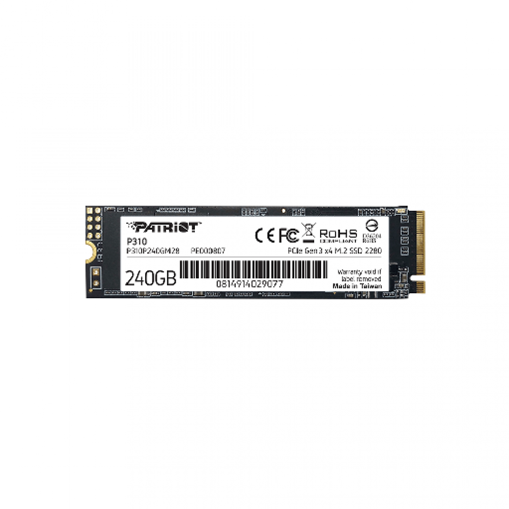 PATRIOT P310, 240GB M2/2280 PCIe3x4/NVMe 2100/1000MBs