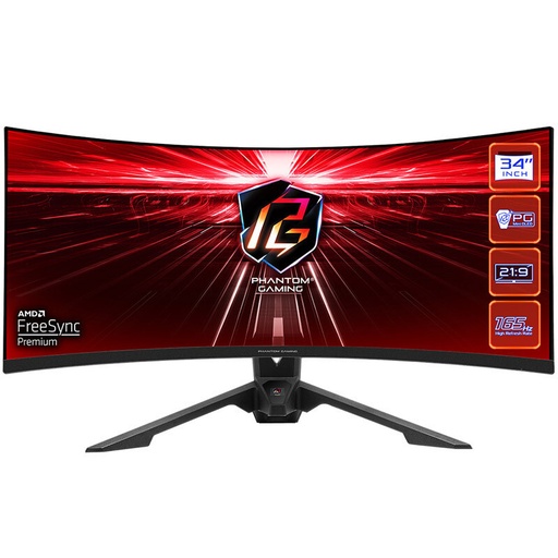 ASRock Phantom PG34WQ15R3A VA Curved Gaming Monitor 34" QHD 2560x1440 165Hz ASRock Phantom PG34WQ15R3A VA Curved Gaming Monitor 34" QHD 2560x1440 165Hz