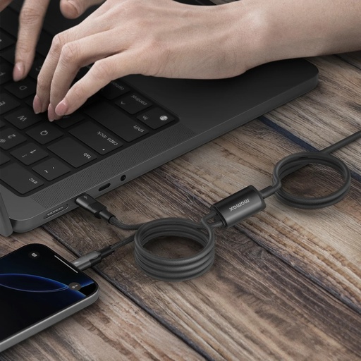 Mag.Link Magnetic USB-C to 2 USB-Cs Cable 100W 2m Black