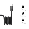 Mag.Link Magnetic USB-C to USB-C Cable 60W 2m Black