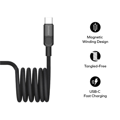 Mag.Link Magnetic USB-C to USB-C Cable 60W 2m Black