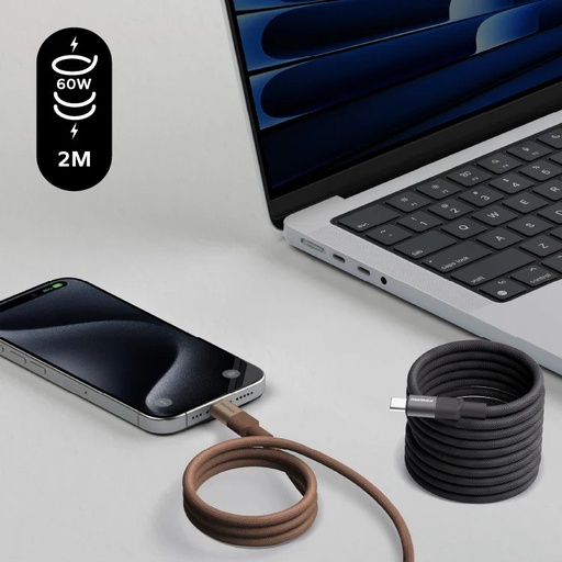 Mag.Link Magnetic USB-C to USB-C Cable 60W 2m Black