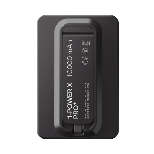 1-Power X Pro+ Magnetic Wireless Power Bank 10000mAh With Built-In USB-C Cable Black