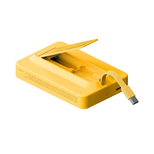 1-Power X Pro+ Magnetic Wireless Power Bank 10000mAh With Built-In USB-C Cable Yellow