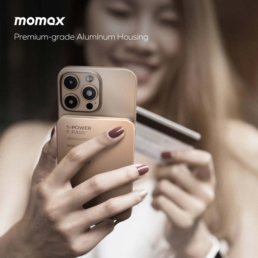 1-Power F.Pass⁺ 5000mAh Magnetic Battery Pack with Built-in Cable Black