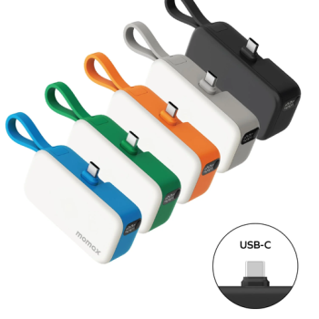 1-Power Mini 3-in-1 Power Bank 5000mAh USB-C White