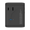 1-World² 5-Port Mini Universal Travel GaN Charger 70W with Dual AC Black
