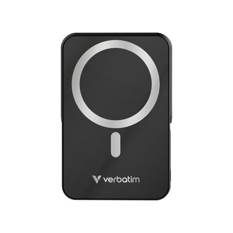Verbatim Charge 'n' Go Magnetic Wireless Power Bank Stand 10000 mAh Black