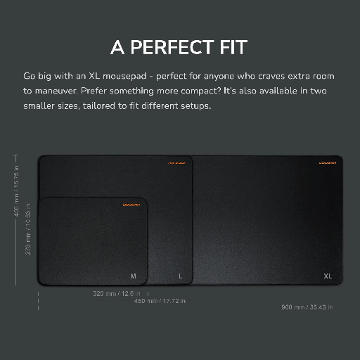Cougar Turbo XL – Extra‑Large Speed Gaming Mouse Pad (900 × 400 × 3 mm)