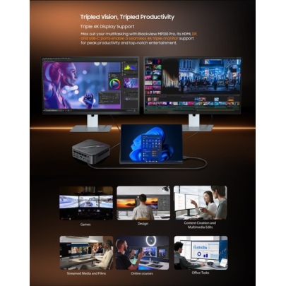 BlackView Μini PC MP100 PRO I3 16GB 512GB SSD Win11 Pro Black BlackView Μini PC MP100 PRO I3 16GB 512GB SSD Win11 Pro Black