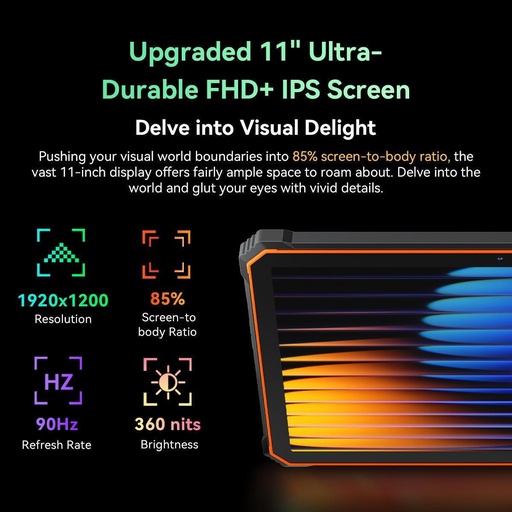 BlackView Active 10 Pro 5G 10.95" Tablet (12GB/256GB) Πορτοκαλί